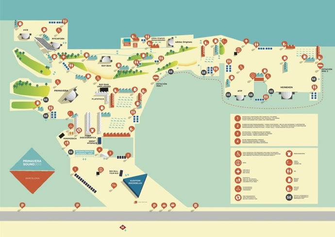 MAPA PRIMAVERA SOUND 2013