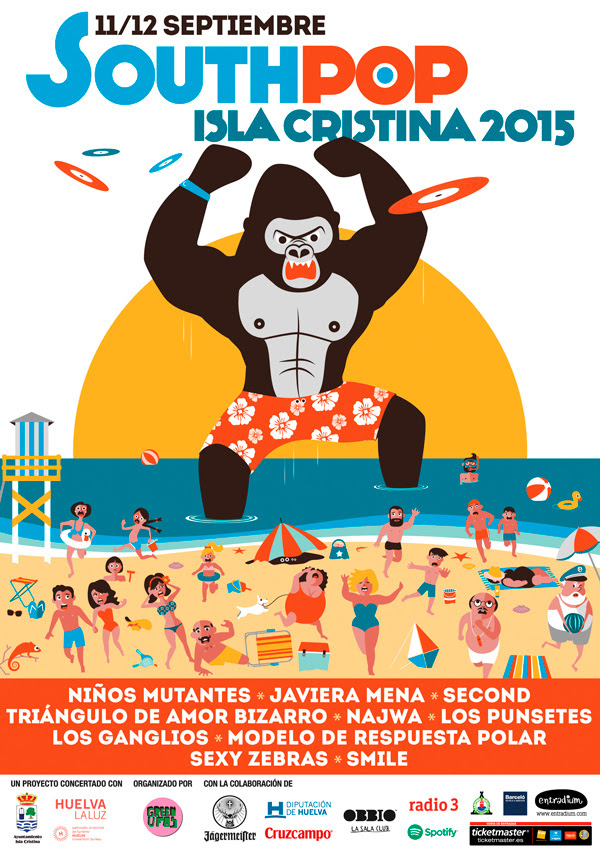 South Pop Isla Cristina 2015 Cartel